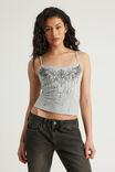 Kiki Cami, GREY MARLE / GOTHIC WINGS - example image 1