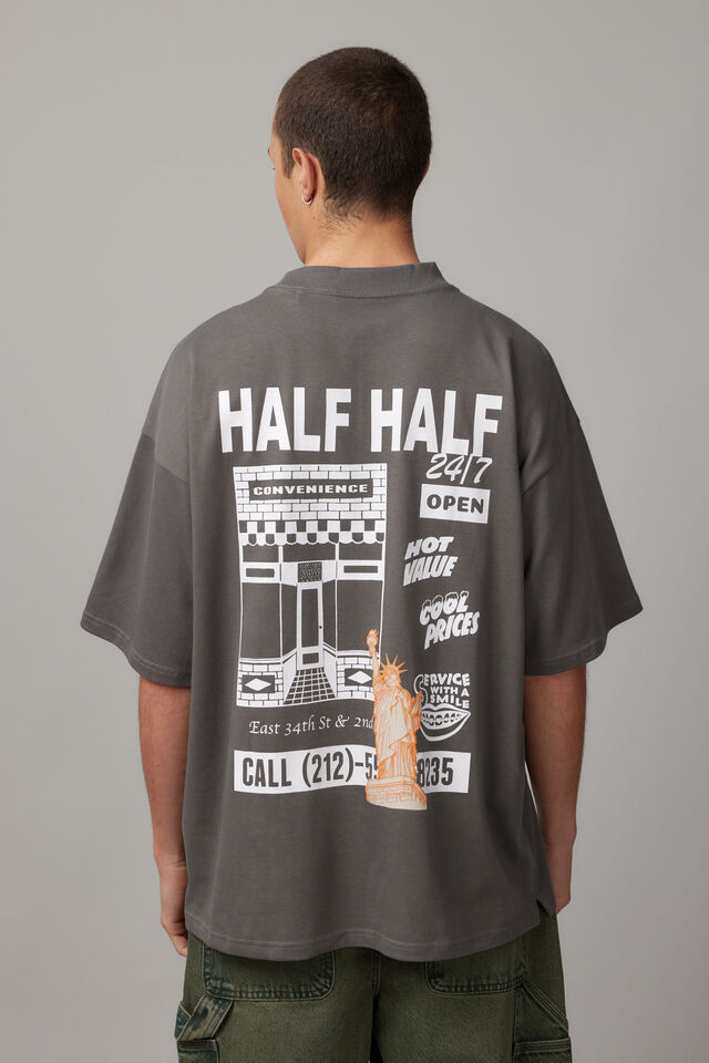 Heavy Weight Box Fit Graphic Tshirt, HH IRON/CONVENIENCE