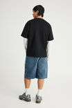 Notion X Lcn Baggy Denim Short, LCN ATTACK ON TITAN/VOLTAGE BLUE - example image 3