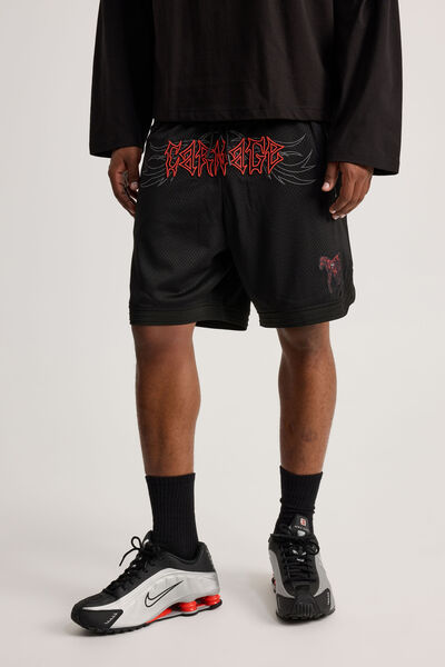 Marvel Basketball Short V2, LCN MAR BLACK/MARVEL STEALTH