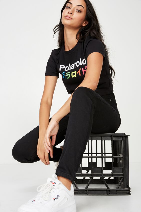 Polaroid Lcn Tokyo T Shirt, BLACK