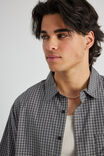 Short Sleeve Shirt, GREY MARLE CHECK - alternate image 4