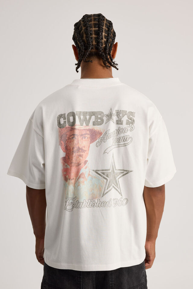 Dallas Cowboys Heavy Weight Box Fit Tshirt, LCN DAL CLOUD/COWBOYS VINTAGE