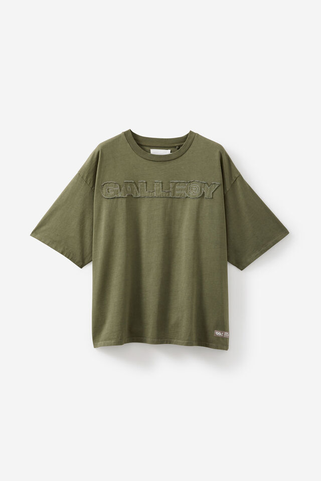 Open Gallery Box Fit Tshirt, OG WASHED PORTLAND MOSS/GALLERY EDGE