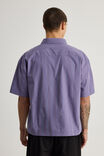 Notion Boxy Cropped Short Sleeve Shirt, NOTION PURPLE DOVE/TEXT - alternate image 3