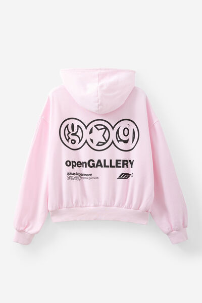 Open Gallery Boxy Hoodie, OG WASHED ICE PINK/TRIAD