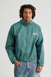 Half Half Zip Through Jacket, WASHED JADE - alternate image 1
