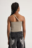 One Shoulder Buckle Top, KHAKI MIST - alternate image 3