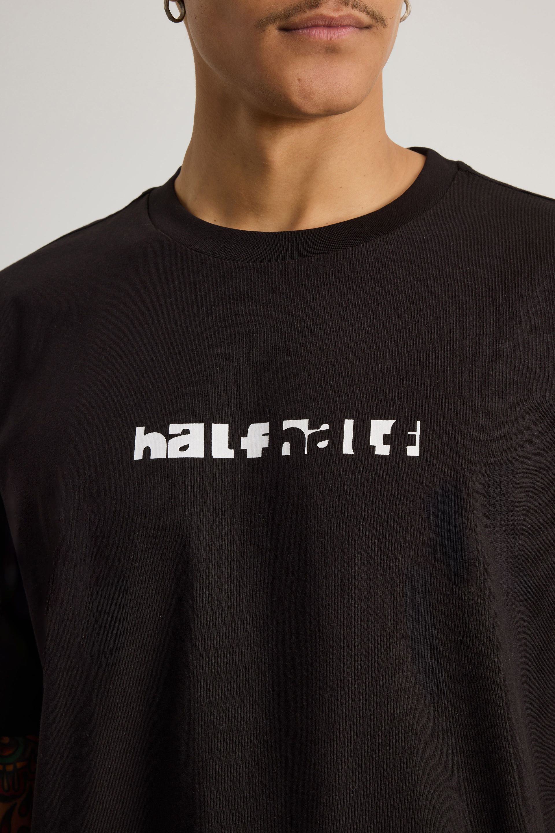 Half Half Box Fit Graphic T Shirt