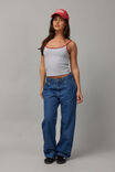 Mid Rise Straight Jean, MID BLUE - alternate image 5