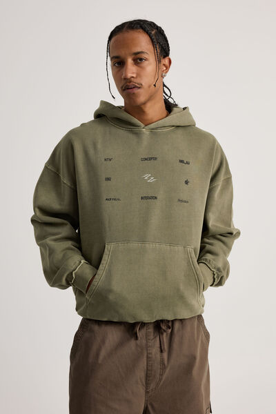 Notion Hoodie, NTN WASHED DEEP KHAKI/VAST ARRAY