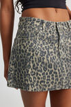 The Everyday Denim Skirt, COOL LEOPARD - alternate image 4