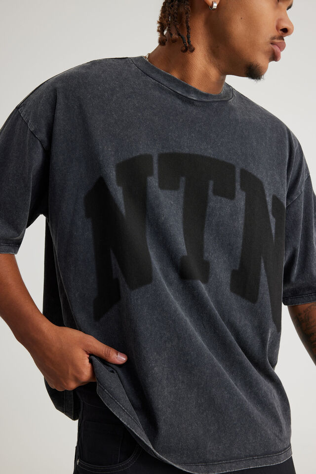 Notion Vintage Graphic Tshirt, NTN WASHED BLACK/COLLEGIATE