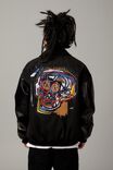 Basquiat Varsity Jacket, LCN BSQ BASQUIAT/BLACK - alternate image 3