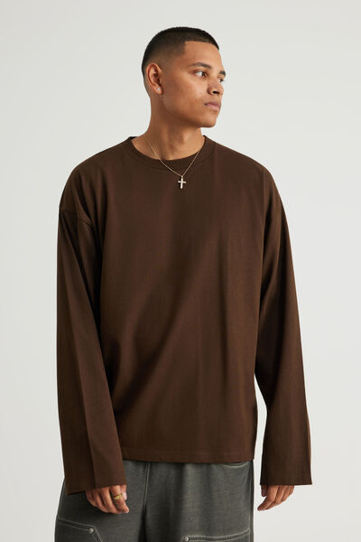 Authentics Long Sleeve Tshirt, WALNUT