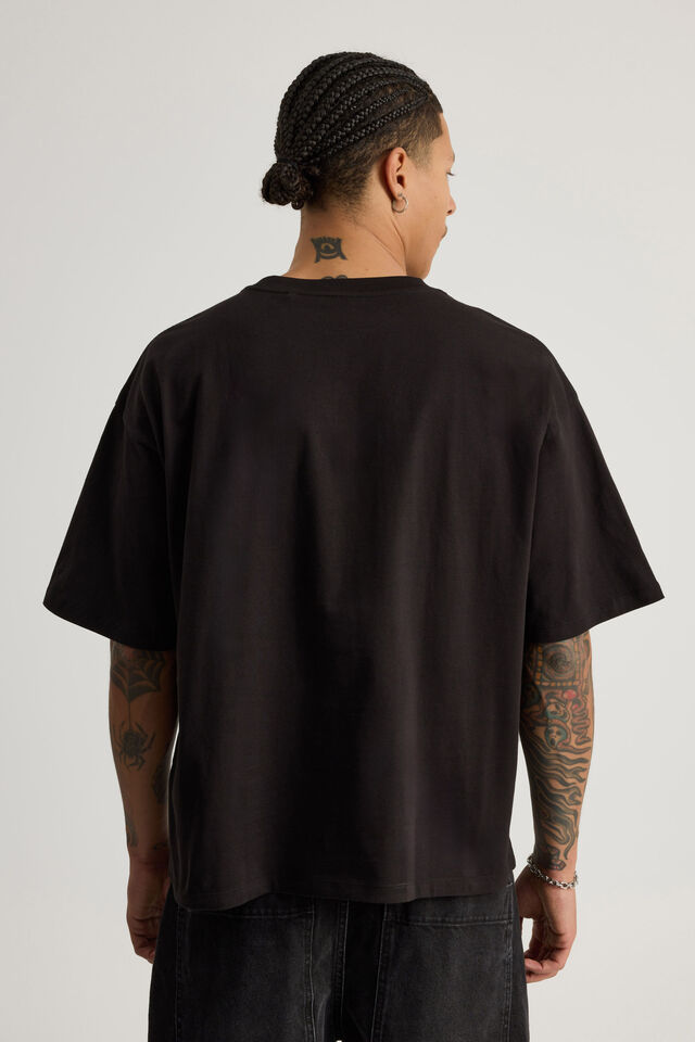 Half Half Box Fit Graphic T Shirt, HH BLACK/FRAGMENT BRICKS