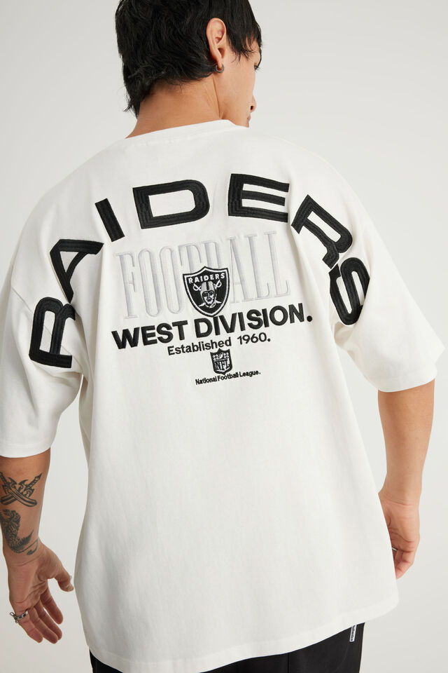 Box Fit Nfl Tshirt, LCN NFL CLOUD/RAIDERS CURVE SUPERSCRIPT