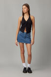 Dana Twist Front Halter Top, BLACK - alternate image 2