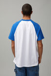 Box Fit Raglan T Shirt, WHITE/COBALT - alternate image 3