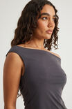 Soft Washed Off Shoulder Top, PHANTOM - alternate image 4