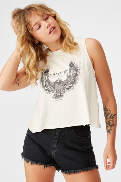 Graphic Tank, WASHED IVORY/TAMED