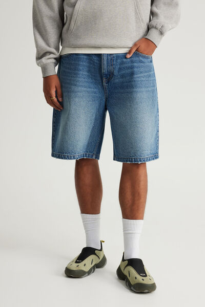 Open Gallery Baggy Denim Short, ARCTIC BLUE