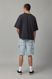 Half Half Painter Baggy Denim Short, DAY BLUE - alternate image 3