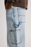 Half Half Baggy Painter Jean, DAY BLUE - alternate image 4