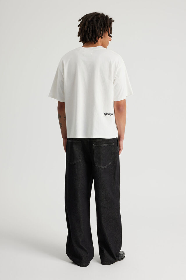 Open Gallery Baggy Jean, PLEATED RAW BLACK
