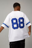 V Neck Mesh Top, WHITE 88 - alternate image 3