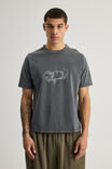 Notion Vintage Slim Fit Graphic Tshirt, NTN WASHED SLATE/CHROME FLAME - example image 1