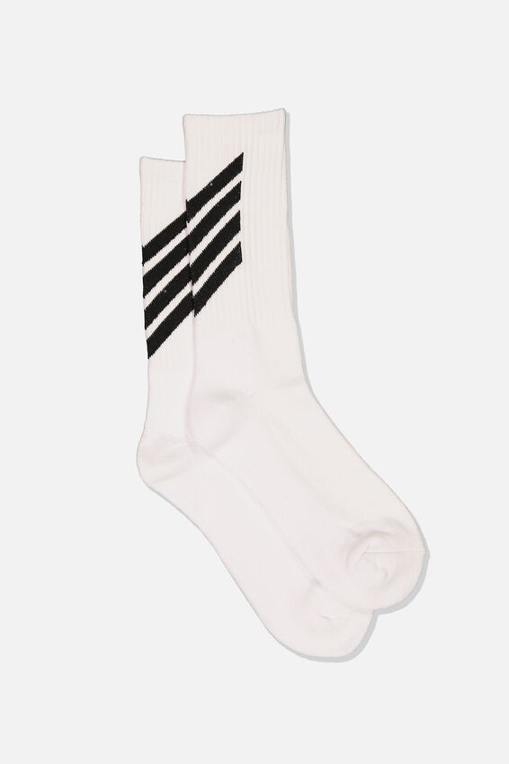 Retro Ribbed Socks, DOWNWARD-WTE