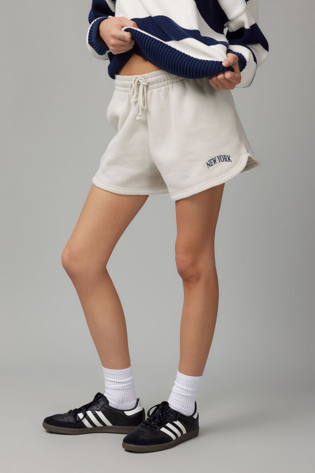 Pull On Fleece Short, DOVE GREY/NY