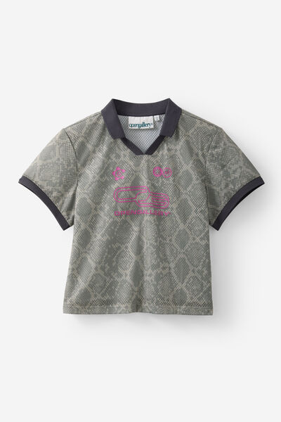 Graphic Mesh Tee, SNAKE SKIN/OPEN GALLERY