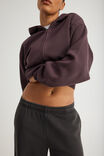 Authentics Shrunken Zip Through Hoodie, WASHED FROZEN BERRY - alternate image 4