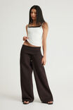 Wide Waistband Trackpant, CHOC NOIR - example image 2