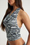 Cowl Neck Halter, ABSTRACT ZEBRA - example image 4