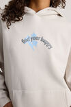 Harley Slouchy Hoodie, DOVE GREY/FIND YOUR HAPPY TLK LTR - alternate image 4