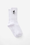 Unisex Rib Sock - Extra, HALF HALF WHITE MAN W TOOL - alternate image 1