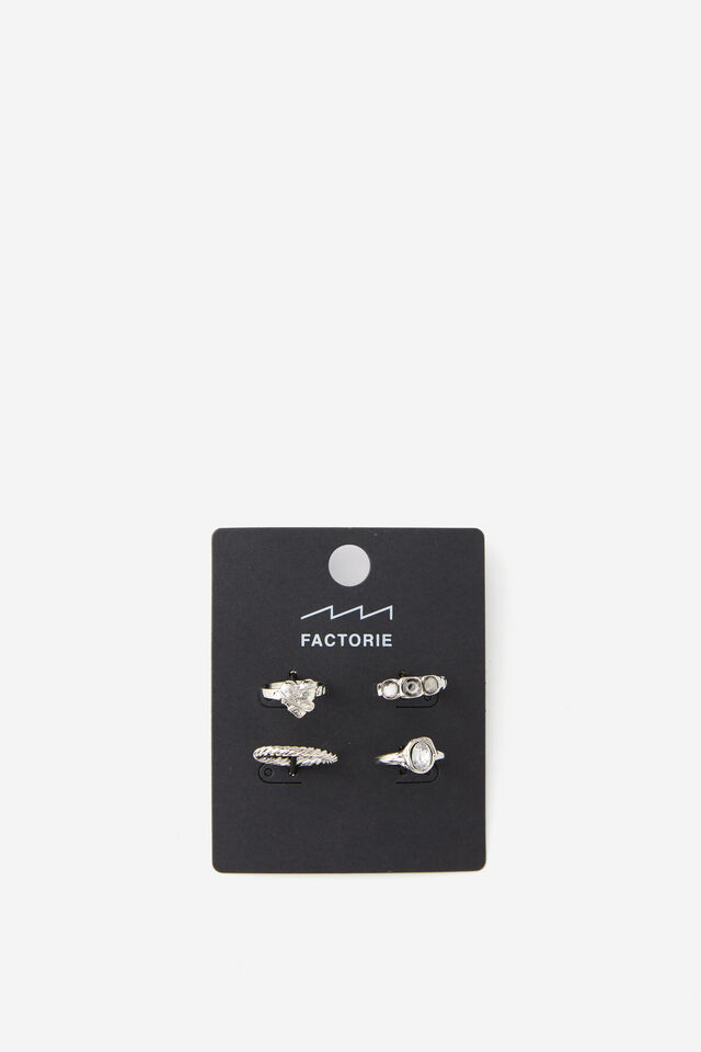 Notion Assorted Ring Pack, SILVER STACK