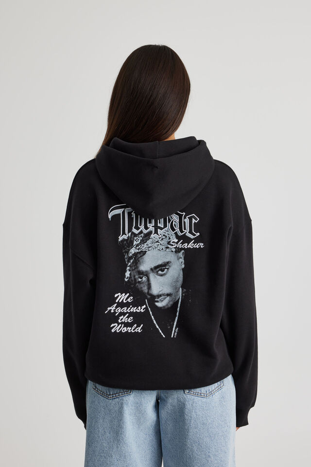 Lcn Music Merch Hoodie, LCN BRA BLACK/TUPAC ME AGAINST THE WORLD