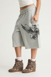 Baggy Track Short, NTN GREY MARLE/CROSSES - example image 1