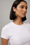 Ruby Rib Baby Tee, WHITE - alternate image 4