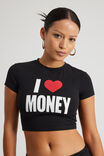 Fitted Graphic Tee, BLACK/LOVE MONEY - alternate image 4