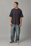 Half Half Baggy Cargo Jean, TINTED INDIGO - alternate image 1