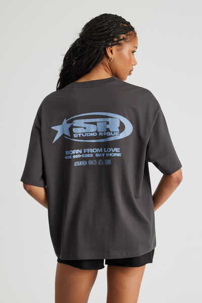 Oversized Graphic Tee, SLATE/STUDIO ROGUE