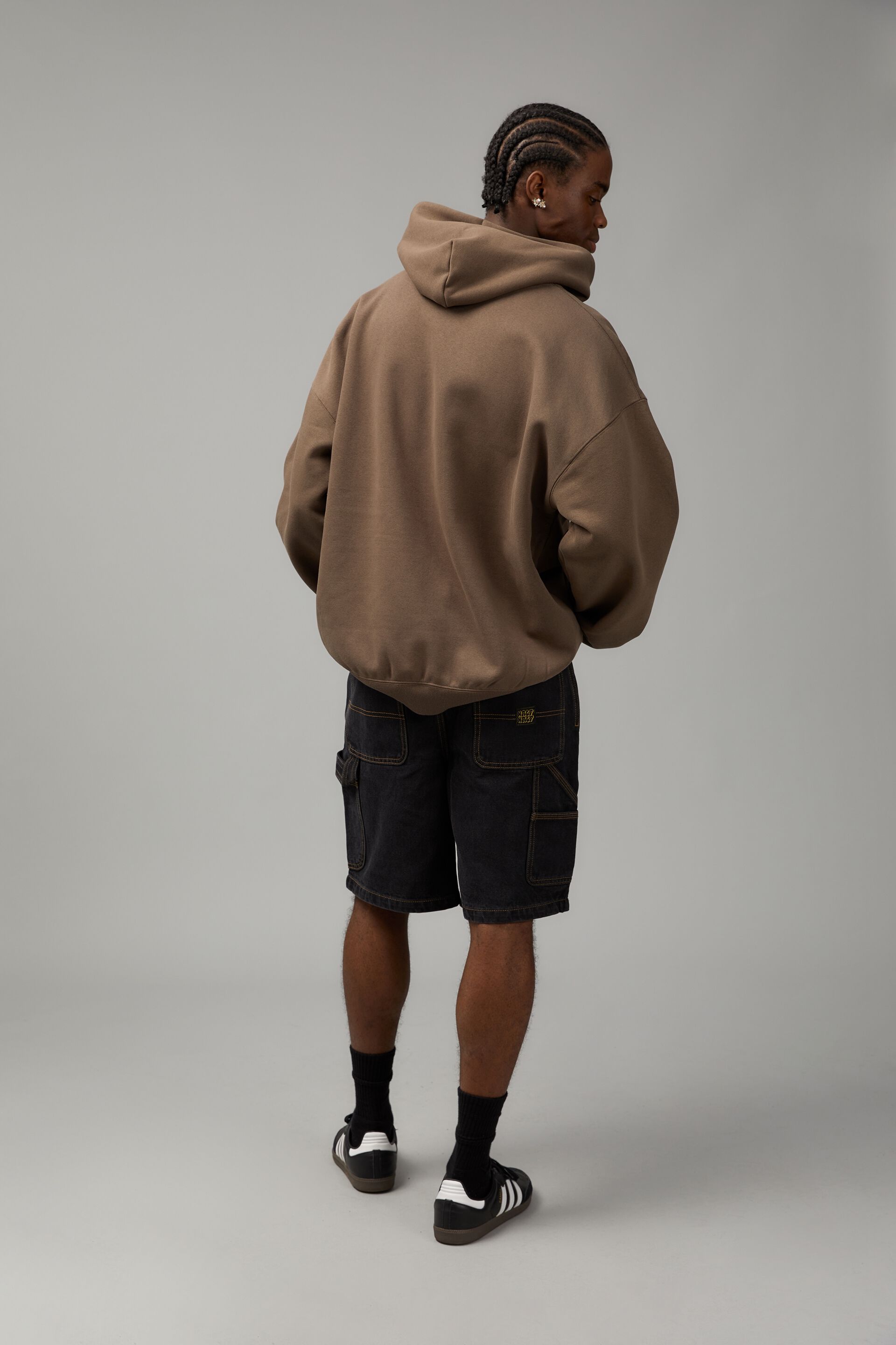 Half Half Painter Baggy Denim Short