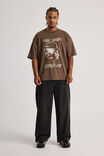 Box Fit Music Merch T Shirt, LCN BRA CEDAR/TUPAC CALI LOVE - alternate image 2