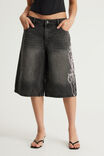Mega Baggy Jort, DEADSTOCK BLACK/ANGELIC - example image 1
