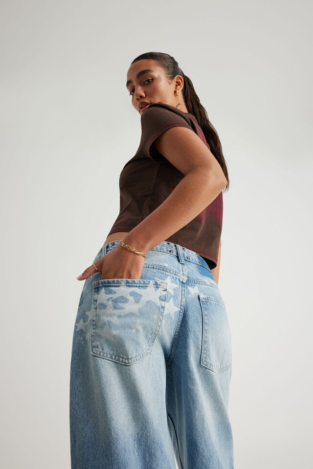 Mid Rise Baggy Jean, CYBER SKY